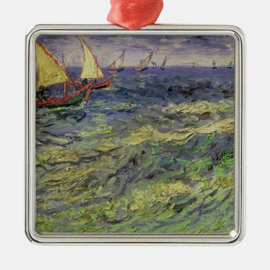 Vincent van Gogh | Seascape in Saintes-Maries Metalen Ornament (Voorkant)