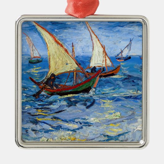 Vincent van Gogh - Seascape in Saintes-Maries Metalen Ornament (Voorkant)