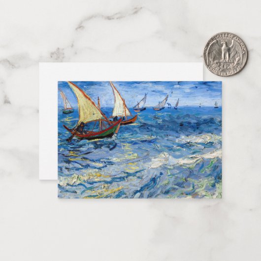 Vincent van Gogh - Seascape in Saintes-Maries Notitiekaartje (Voorkant / Achterkant in situ)