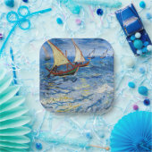 Vincent van Gogh - Seascape in Saintes-Maries Papieren Bordje (Feest)