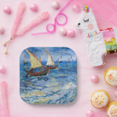 Vincent van Gogh - Seascape in Saintes-Maries Papieren Bordje (Feest)