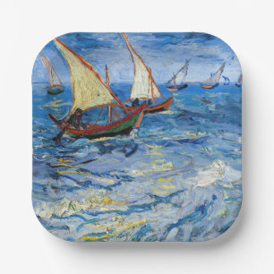 Vincent van Gogh - Seascape in Saintes-Maries Papieren Bordje