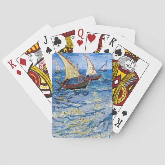 Vincent van Gogh - Seascape in Saintes-Maries Pokerkaarten (Achterkant)