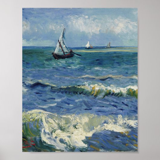 Vincent Van Gogh - Seascape in Saintes-Maries Poster (Voorkant)