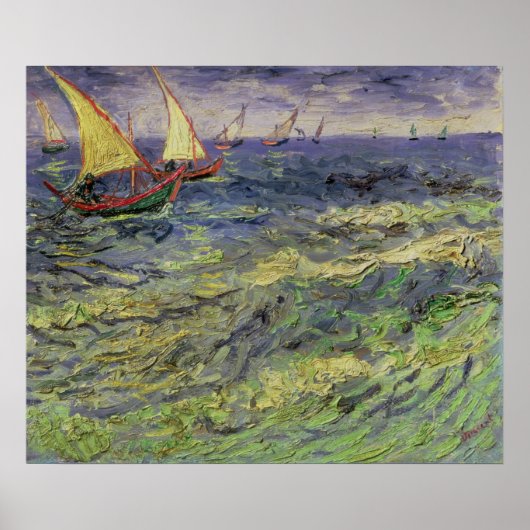 Vincent van Gogh | Seascape in Saintes-Maries Poster (Voorkant)