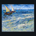 Vincent van Gogh - Seascape in Saintes-Maries Poster<br><div class="desc">Seascape bij Saintes-Maries - Vincent van Gogh,  Oil on Canvas,  1888</div>