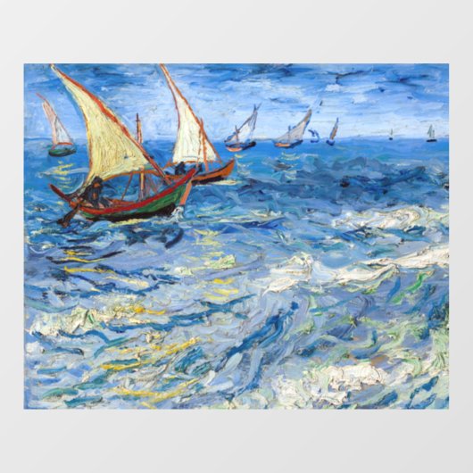 Vincent van Gogh - Seascape in Saintes-Maries Raamsticker (Vel)