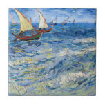 Vincent van Gogh - Seascape in Saintes-Maries Tegeltje<br><div class="desc">Seascape bij Saintes-Maries - Vincent van Gogh,  Oil on Canvas,  1888</div>