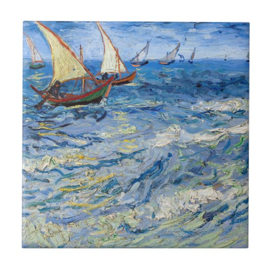 Vincent van Gogh - Seascape in Saintes-Maries Tegeltje (Voorkant)