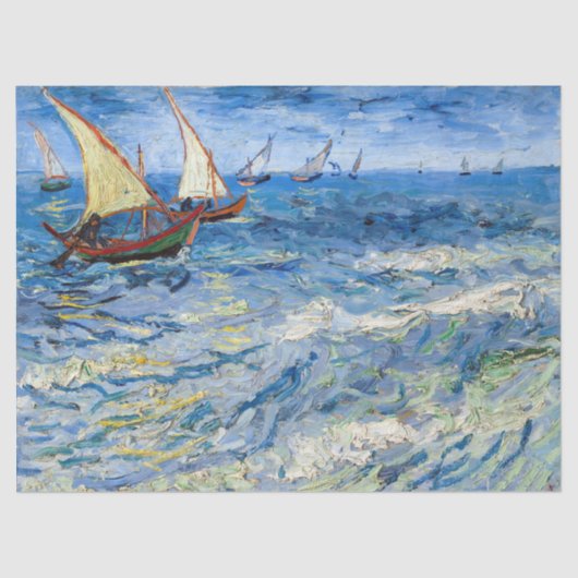 Vincent van Gogh - Seascape in Saintes-Maries Tissuepapier (Voorkant)