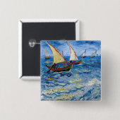Vincent van Gogh - Seascape in Saintes-Maries Vierkante Button 5,1 Cm (Voorkant /achterkant)