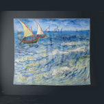 Vincent van Gogh - Seascape in Saintes-Maries Wandkleed<br><div class="desc">Seascape bij Saintes-Maries - Vincent van Gogh,  Oil on Canvas,  1888</div>