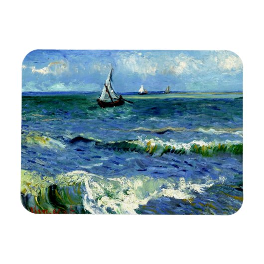 Vincent van Gogh - Seascape, mooi kunstschilderij Magneet (Horizontaal)