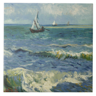 Vincent van Gogh - Seascape nabij Les Saintes Tegeltje