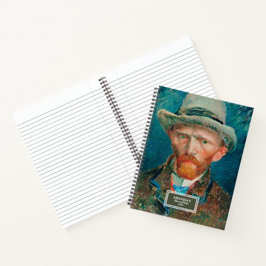 Vincent van Gogh Self Portrait 1887 Fine Art Notitieboek (Binnen)