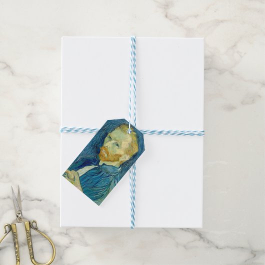 Vincent Van Gogh Self Portrait 1889 Cadeaulabel (Met Touw)