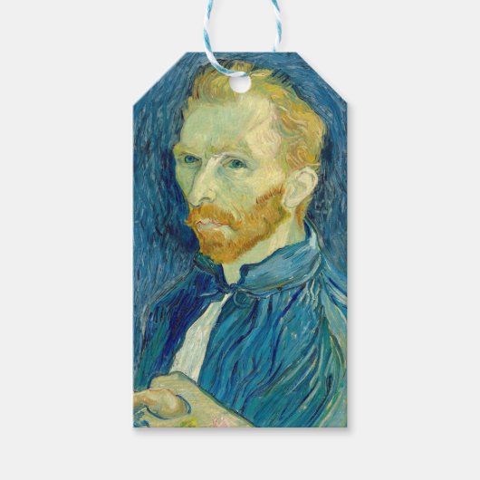 Vincent Van Gogh Self Portrait 1889 Cadeaulabel (Voorkant)