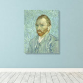 Vincent Van Gogh Self-Portrait 1889 Canvas Afdruk (Insitu (Houten vloer))