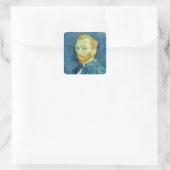 Vincent Van Gogh Self Portrait 1889 Vierkante Sticker (Tas)