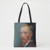 Vincent Van Gogh Self Portrait Art Monogrammed Tote Bag (Voorkant)