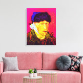 Vincent Van Gogh - Self Portrait Bandage Pop Art Canvas Afdruk (Insitu (Woonkamer))