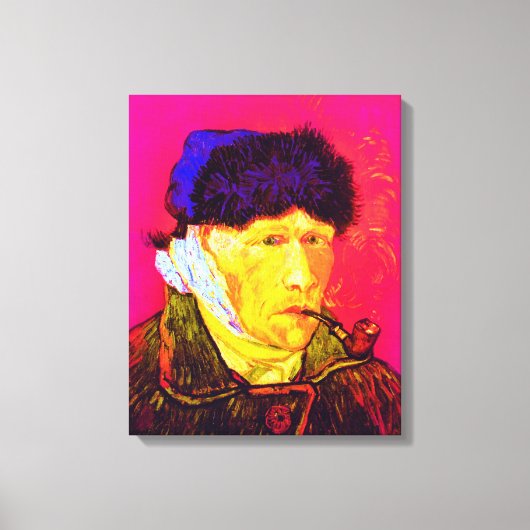 Vincent Van Gogh - Self Portrait Bandage Pop Art Canvas Afdruk (Voorkant)