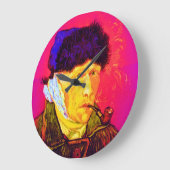 Vincent Van Gogh - Self Portrait Bandage Pop Art Grote Klok (Hoek)