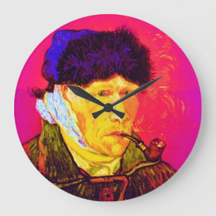Vincent Van Gogh - Self Portrait Bandage Pop Art Grote Klok