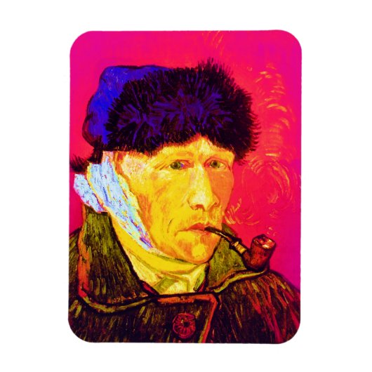 Vincent Van Gogh - Self Portrait Bandage Pop Art Magneet (Verticaal)