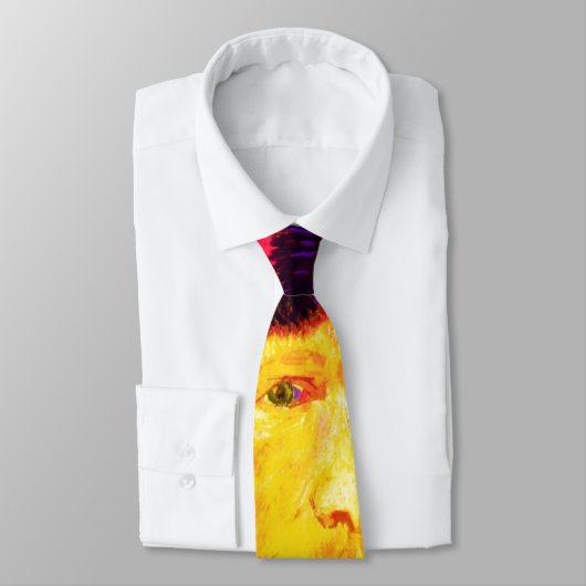 Vincent Van Gogh - Self Portrait Bandage Pop Art Stropdas (Gebonden)