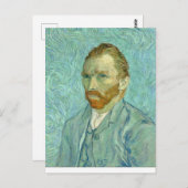 Vincent Van Gogh Self Portrait Blue Background Briefkaart (Voorkant / Achterkant)
