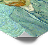 Vincent Van Gogh Self Portrait Blue Background Poster (Hoek)