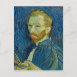 Vincent van Gogh Self-Portrait Briefkaart<br><div class="desc">Een geweldig Vincent van Gogh zelf-portret uit 1889 die zijn energieke borstel laat zien,  slaat een levendige kleur op.</div>