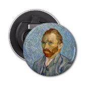 Vincent Van Gogh - Self-Portrait Button Flesopener (Voorkant)