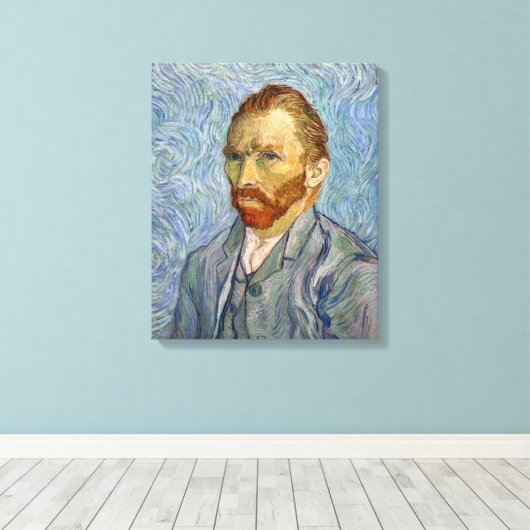 Vincent Van Gogh - Self-Portrait Canvas Afdruk (Insitu (Houten vloer))