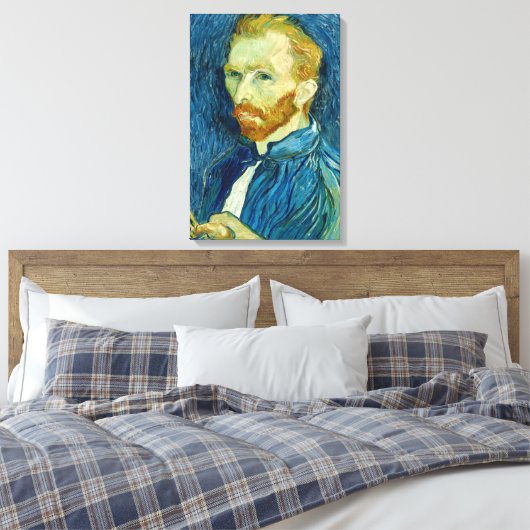 Vincent van Gogh Self-Portrait Canvas Print (Insitu (Slaapkamer))