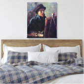 Vincent Van Gogh - Self Portrait Dark Felt Pet Canvas Afdruk (Insitu (Slaapkamer))