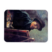 Vincent Van Gogh - Self Portrait Dark Felt Pet Magneet (Horizontaal)
