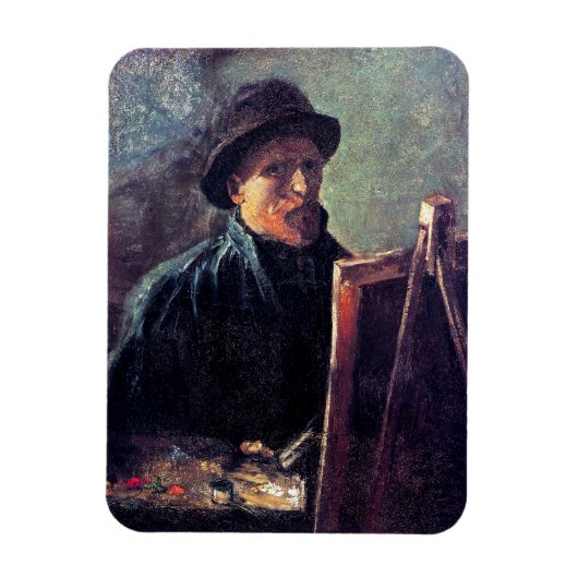 Vincent Van Gogh - Self Portrait Dark Felt Pet Magneet (Verticaal)