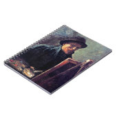 Vincent Van Gogh - Self Portrait Dark Felt Pet Notitieboek (Linkerzijde)