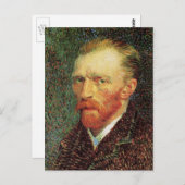 Vincent van Gogh Self Portrait,  Fine Art Briefkaart (Voorkant / Achterkant)