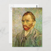 Vincent van Gogh Self Portrait,  Fine Art Briefkaart (Voorkant / Achterkant)