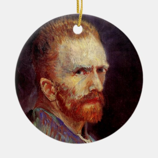 Vincent van Gogh Self Portrait,  Fine Art Keramisch Ornament (Voorkant)