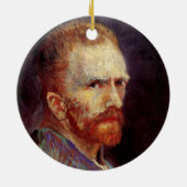 Vincent van Gogh Self Portrait,  Fine Art Keramisch Ornament (Achterkant)