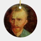 Vincent van Gogh Self Portrait,  Fine Art Keramisch Ornament (Achterkant)
