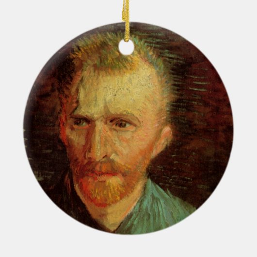 Vincent van Gogh Self Portrait,  Fine Art Keramisch Ornament (Achterkant)