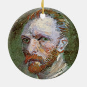 Vincent van Gogh Self Portrait,  Fine Art Keramisch Ornament (Achterkant)