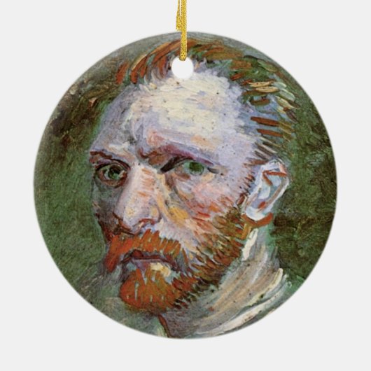 Vincent van Gogh Self Portrait,  Fine Art Keramisch Ornament (Achterkant)