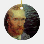 Vincent van Gogh Self Portrait,  Fine Art Keramisch Ornament (Achterkant)