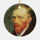 Vincent van Gogh Self Portrait,  Fine Art Keramisch Ornament (Achterkant)